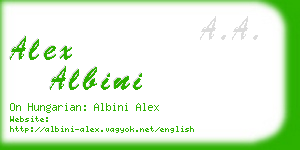 alex albini business card